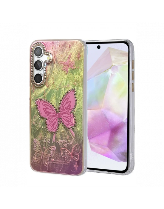 Newface Samsung Galaxy A35 5G Kılıf Blade Aynalı Desenli Kapak - Desen 5