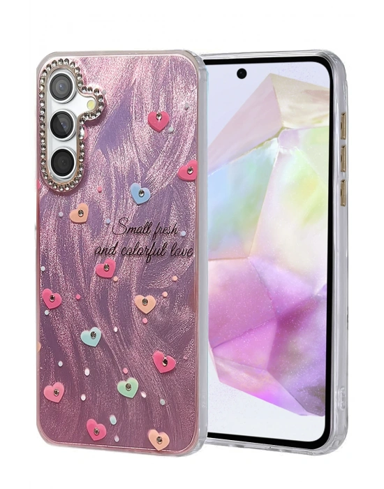 Newface Samsung Galaxy A35 5G Kılıf Blade Aynalı Desenli Kapak - Desen 8