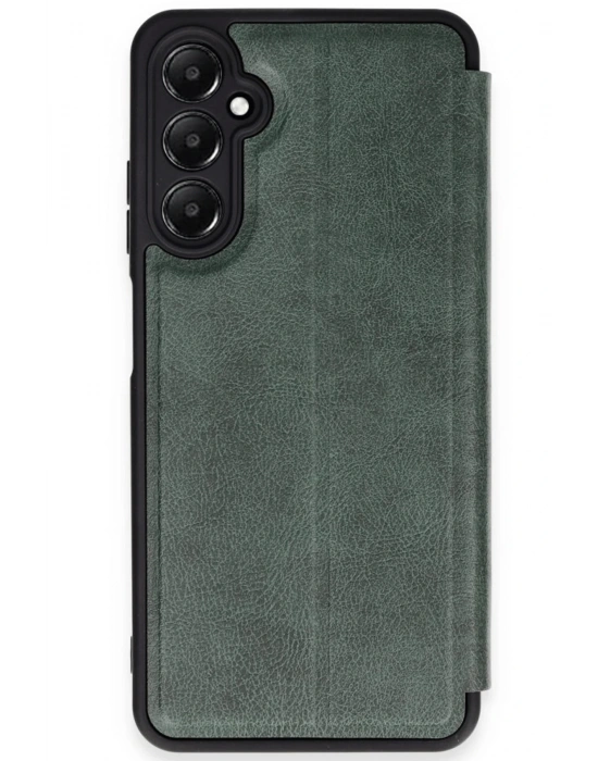 Newface Samsung Galaxy A35 5G Kılıf Flip Cover - Koyu Yeşil