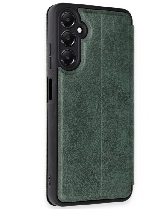 Newface Samsung Galaxy A35 5G Kılıf Flip Cover - Koyu Yeşil