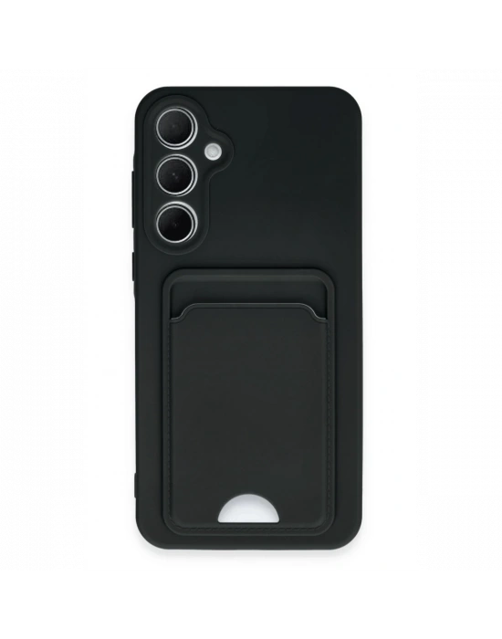 Newface Samsung Galaxy A35 5G Kılıf Kelvin Kartvizitli Silikon - Siyah