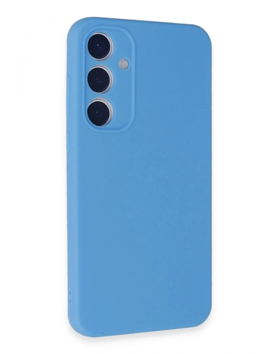 Newface Samsung Galaxy A35 5G Kılıf Nano içi Kadife Silikon - Mavi