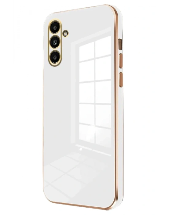 Newface Samsung Galaxy A35 5G Kılıf Volet Silikon - Beyaz