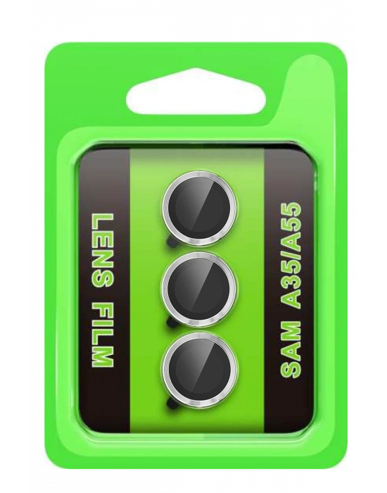 Newface Samsung Galaxy A35 5G Raze Metal Kamera Lens - Gümüş