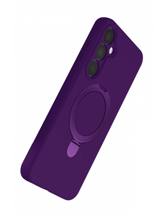 Newface Samsung Galaxy A35 5G Regal Magsafe Standlı Kapak - Derin Mor