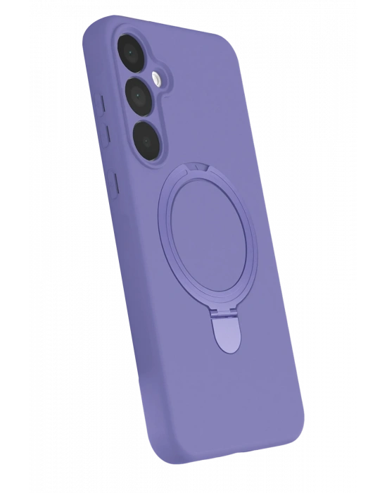 Newface Samsung Galaxy A35 5G Regal Magsafe Standlı Kapak - Lila