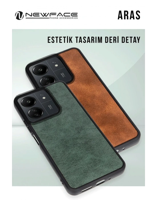 Newface Samsung Galaxy A36 Kılıf Aras Deri Kapak - Bordo