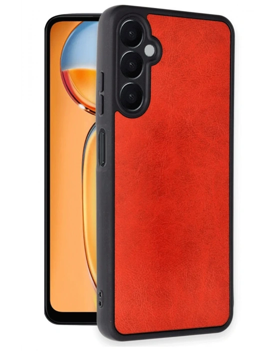 Newface Samsung Galaxy A36 Kılıf Aras Deri Kapak - Kırmızı