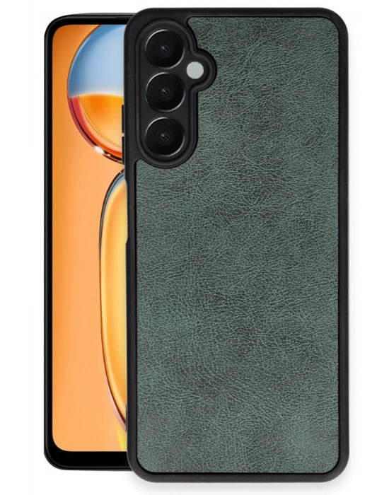 Newface Samsung Galaxy A36 Kılıf Aras Deri Kapak - Koyu Yeşil