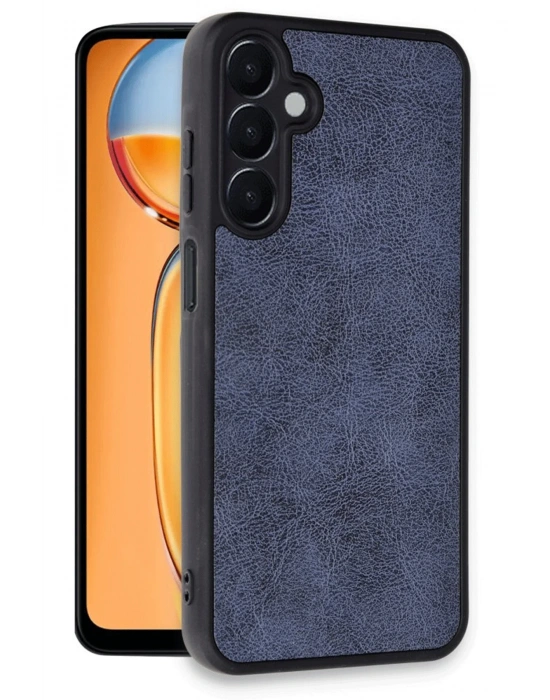 Newface Samsung Galaxy A36 Kılıf Aras Deri Kapak - Lacivert