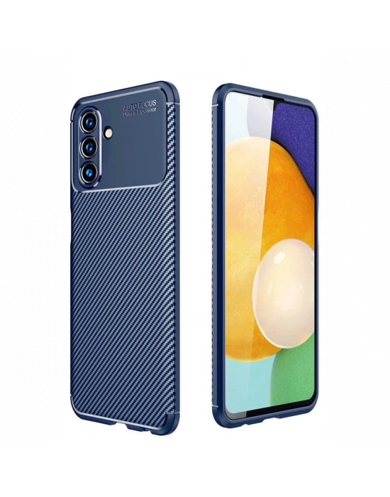 Newface Samsung Galaxy A36 Kılıf Auto Focus Karbon Kapak - Lacivert