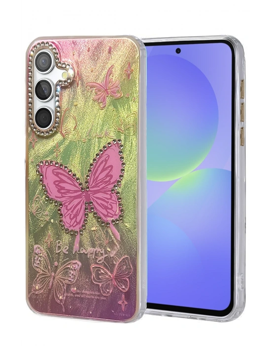 Newface Samsung Galaxy A36 Kılıf Blade Aynalı Desenli Kapak - Desen 5