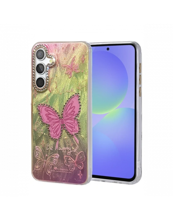 Newface Samsung Galaxy A36 Kılıf Blade Aynalı Desenli Kapak - Desen 5