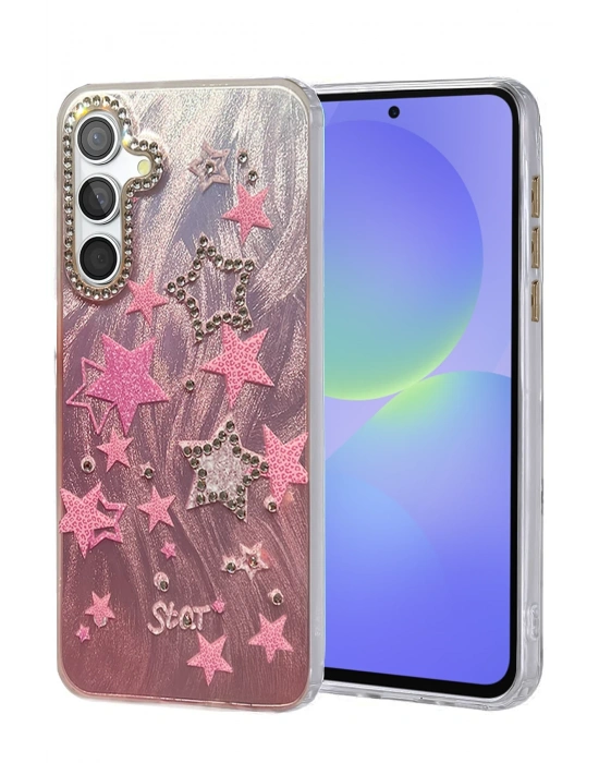 Newface Samsung Galaxy A36 Kılıf Blade Aynalı Desenli Kapak - Desen 7