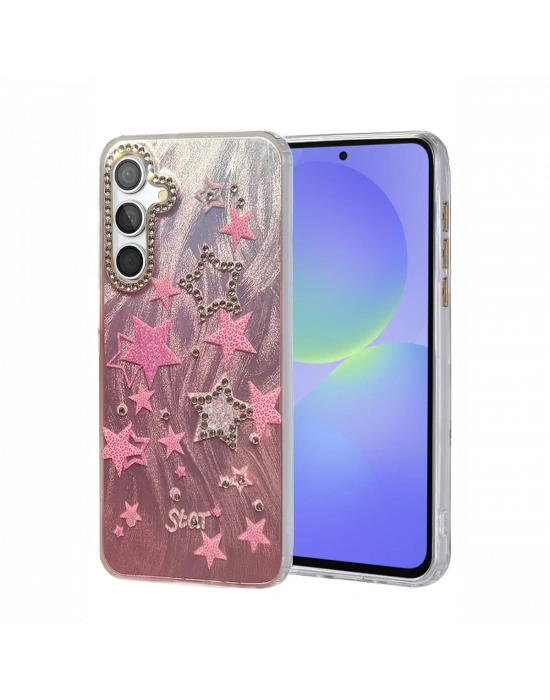 Newface Samsung Galaxy A36 Kılıf Blade Aynalı Desenli Kapak - Desen 7