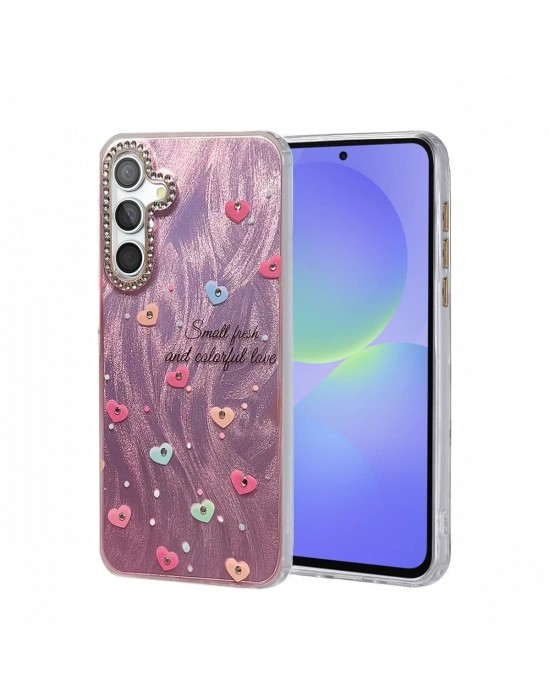 Newface Samsung Galaxy A36 Kılıf Blade Aynalı Desenli Kapak - Desen 8