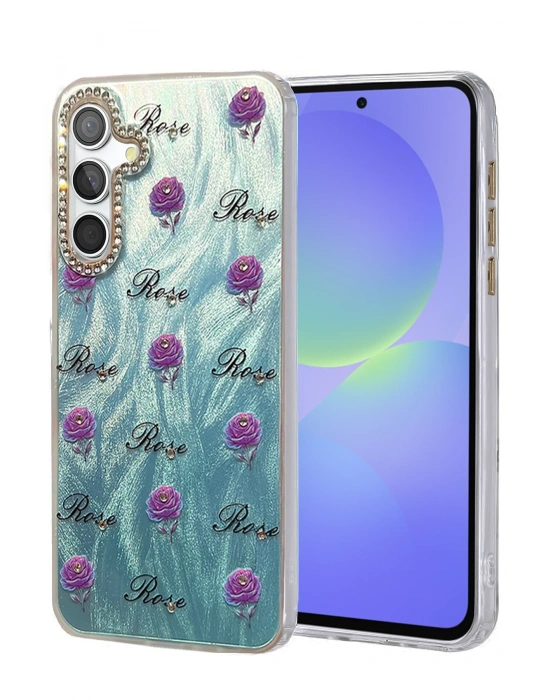 Newface Samsung Galaxy A36 Kılıf Blade Aynalı Desenli Kapak - Desen 9