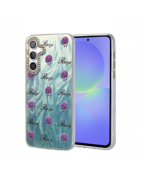 Newface Samsung Galaxy A36 Kılıf Blade Aynalı Desenli Kapak - Desen 9