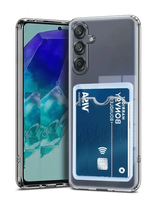 Newface Samsung Galaxy A36 Kılıf Kart Şeffaf Silikon - Şeffaf