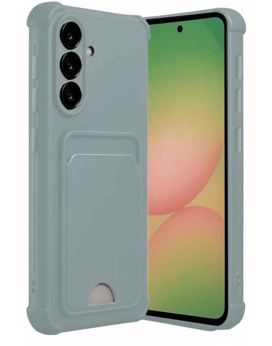 Newface Samsung Galaxy A36 Kılıf Kelvin Kartvizitli Silikon - Açık Yeşil