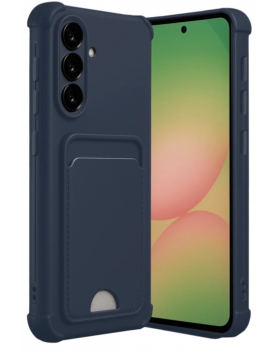 Newface Samsung Galaxy A36 Kılıf Kelvin Kartvizitli Silikon - Lacivert