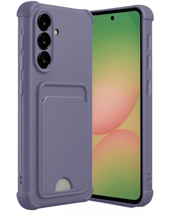 Newface Samsung Galaxy A36 Kılıf Kelvin Kartvizitli Silikon - Lila