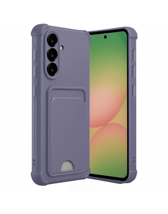 Newface Samsung Galaxy A36 Kılıf Kelvin Kartvizitli Silikon - Lila