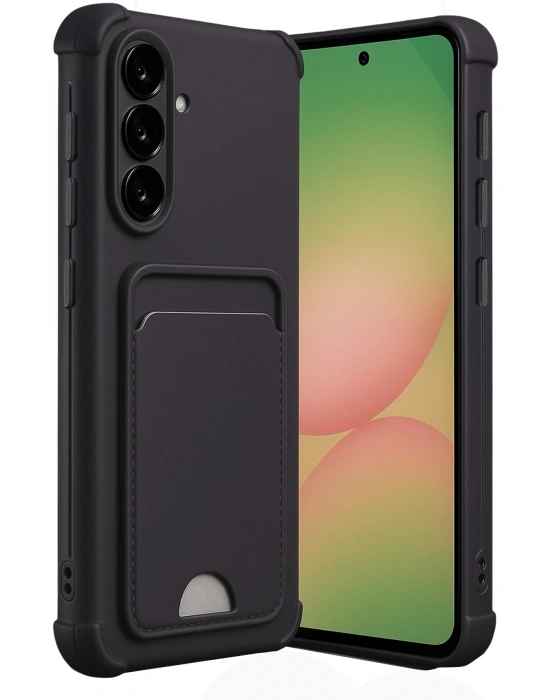 Newface Samsung Galaxy A36 Kılıf Kelvin Kartvizitli Silikon - Siyah