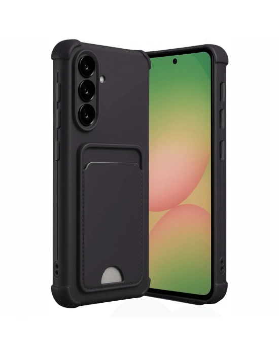 Newface Samsung Galaxy A36 Kılıf Kelvin Kartvizitli Silikon - Siyah