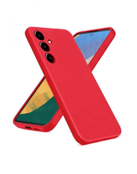 Newface Samsung Galaxy A36 Kılıf Nano içi Kadife Silikon - Kırmızı