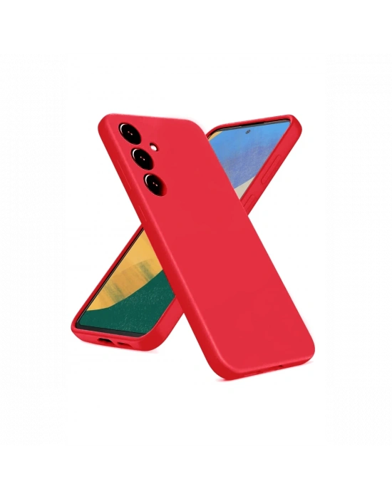 Newface Samsung Galaxy A36 Kılıf Nano içi Kadife Silikon - Kırmızı