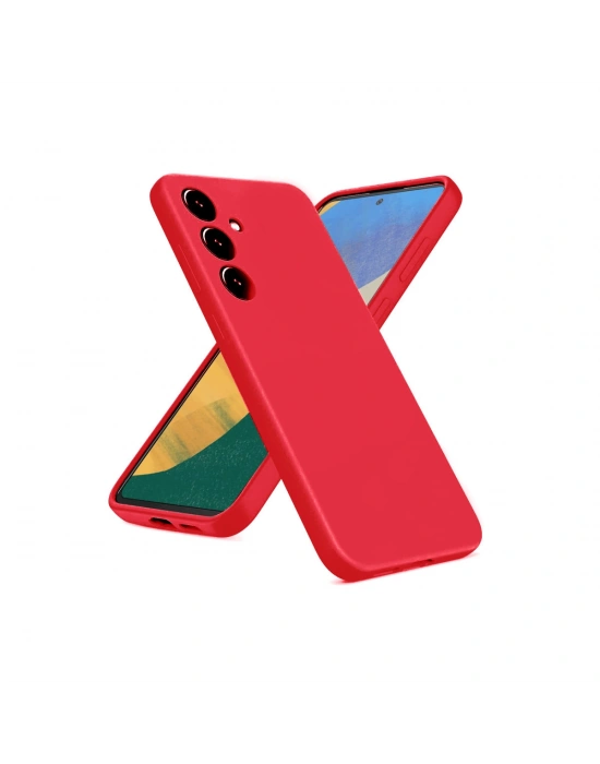 Newface Samsung Galaxy A36 Kılıf Nano içi Kadife Silikon - Kırmızı