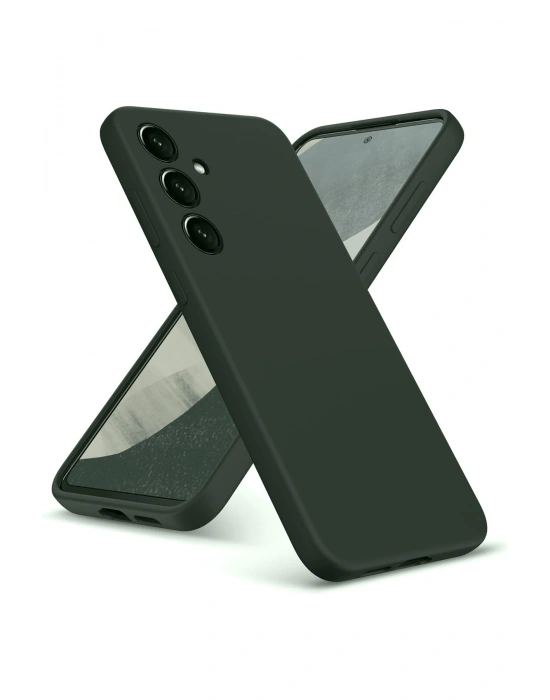 Newface Samsung Galaxy A36 Kılıf Nano içi Kadife Silikon - Koyu Yeşil