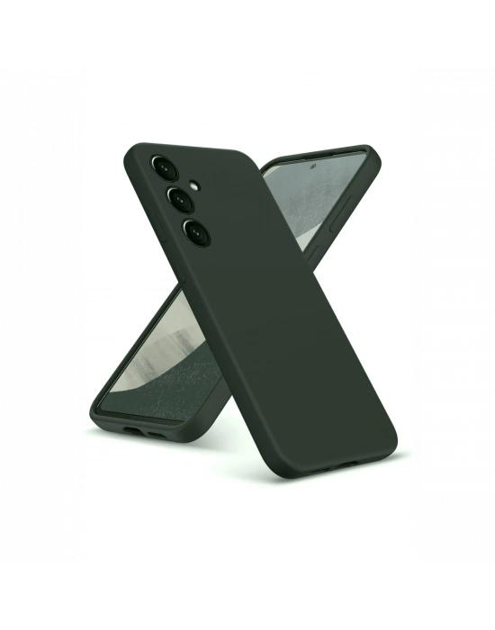 Newface Samsung Galaxy A36 Kılıf Nano içi Kadife Silikon - Koyu Yeşil