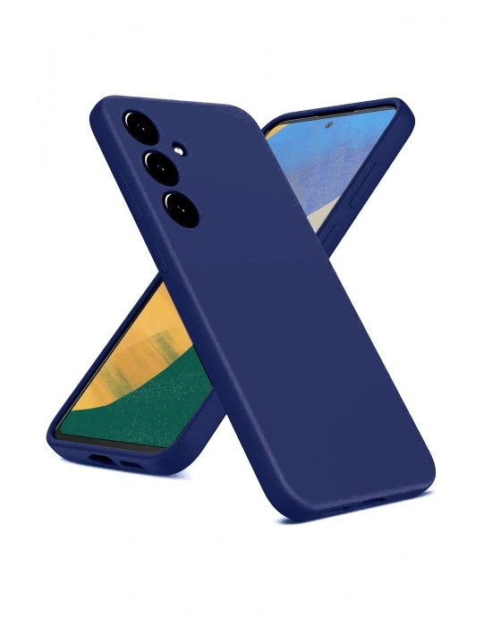 Newface Samsung Galaxy A36 Kılıf Nano içi Kadife Silikon - Lacivert