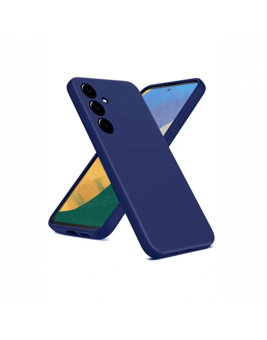 Newface Samsung Galaxy A36 Kılıf Nano içi Kadife Silikon - Lacivert