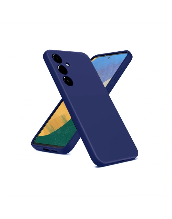 Newface Samsung Galaxy A36 Kılıf Nano içi Kadife Silikon - Lacivert