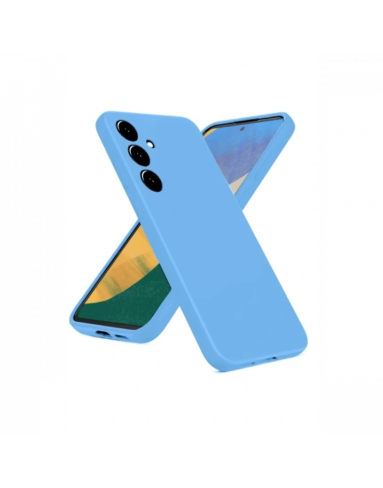 Newface Samsung Galaxy A36 Kılıf Nano içi Kadife Silikon - Mavi