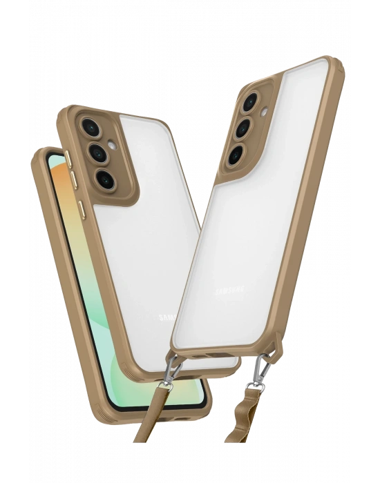 Newface Samsung Galaxy A36 Kılıf Penta Silikon Kılıf - Çöl Titanyum