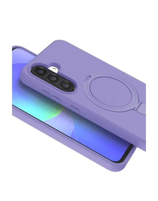 Newface Samsung Galaxy A36 Regal Magsafe Standlı Kapak - Lila