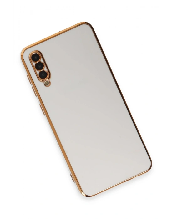 Newface Samsung Galaxy A50 Kılıf Volet Silikon - Beyaz