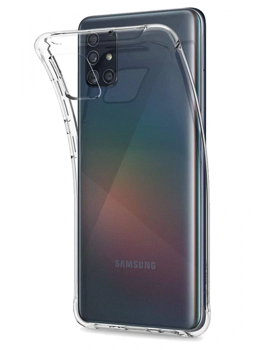 Newface Samsung Galaxy A51 Kılıf Lüx Şeffaf Silikon