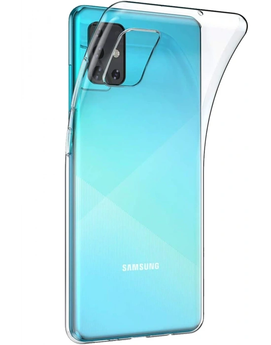 Newface Samsung Galaxy A51 Kılıf Lüx Şeffaf Silikon