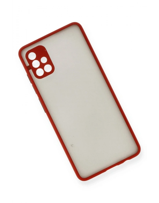 Newface Samsung Galaxy A51 Kılıf Montreal Silikon Kapak - Kırmızı