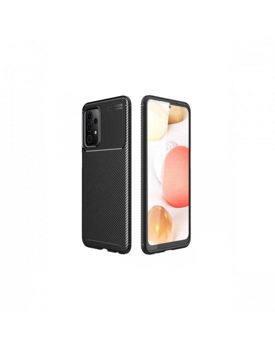 Newface Samsung Galaxy A52 Kılıf Auto Focus Karbon Kapak - Siyah
