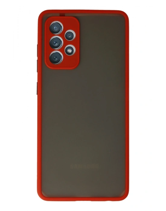 Newface Samsung Galaxy A52 Kılıf Montreal Silikon Kapak - Kırmızı