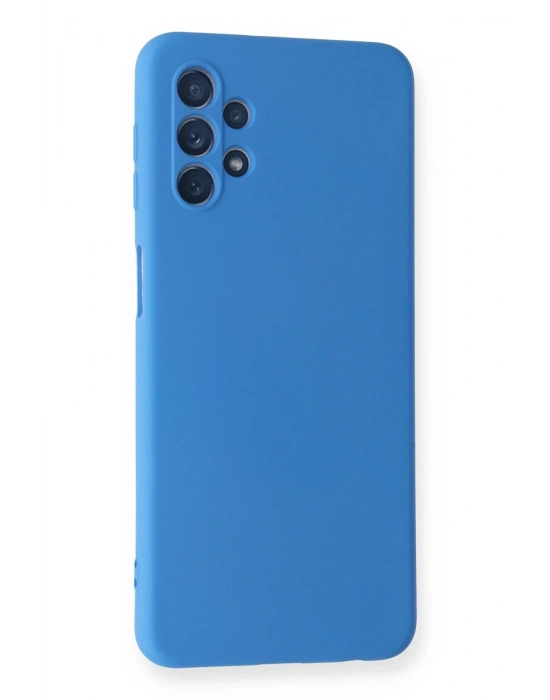 Newface Samsung Galaxy A52 Kılıf Nano içi Kadife Silikon - Mavi