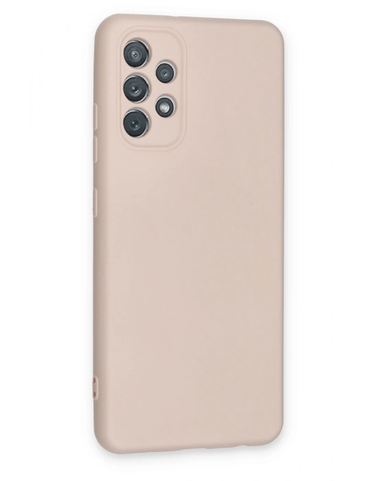 Newface Samsung Galaxy A52 Kılıf Nano içi Kadife Silikon - Pudra