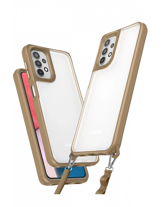 Newface Samsung Galaxy A52 Kılıf Penta Silikon Kılıf - Çöl Titanyum