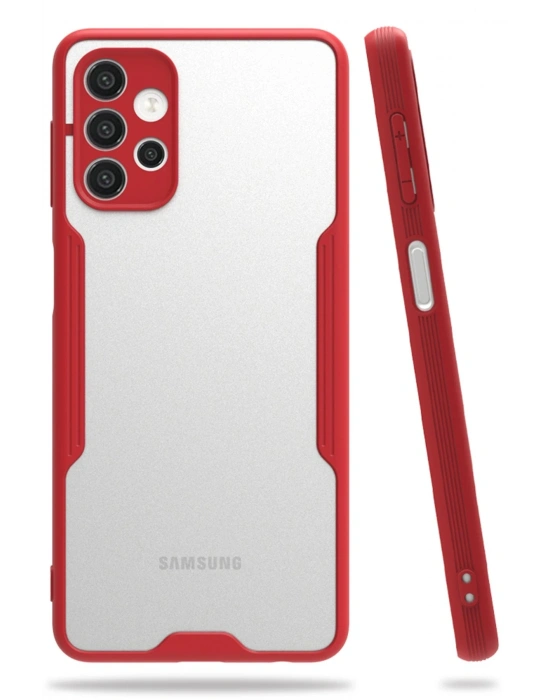 Newface Samsung Galaxy A52 Kılıf Platin Silikon - Kırmızı